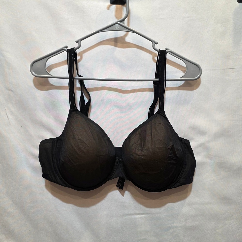 Victoria's Secret Lined Perfect Coverage Bra Black 38D Underwire 375292-DL3